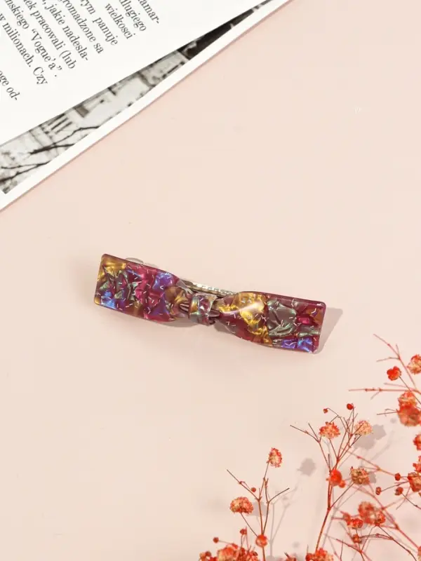 Заколка-автомат для волос "Вэнна" блеск, 8 см, микс