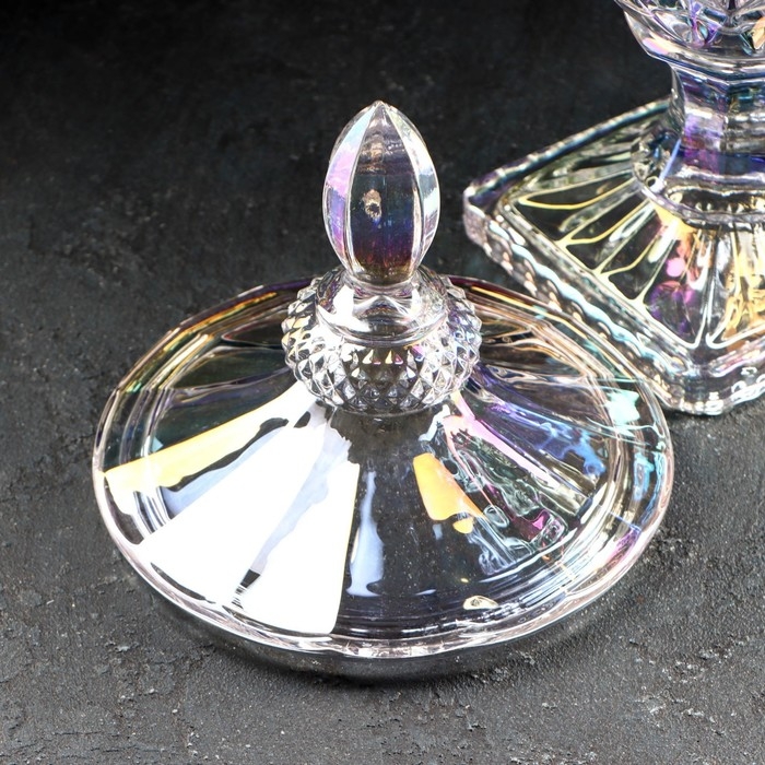 Диспенсер для напитков стеклянный &laquo;Сияние&raquo;, 3 л, 17&times;48 см, цвет перламутровый