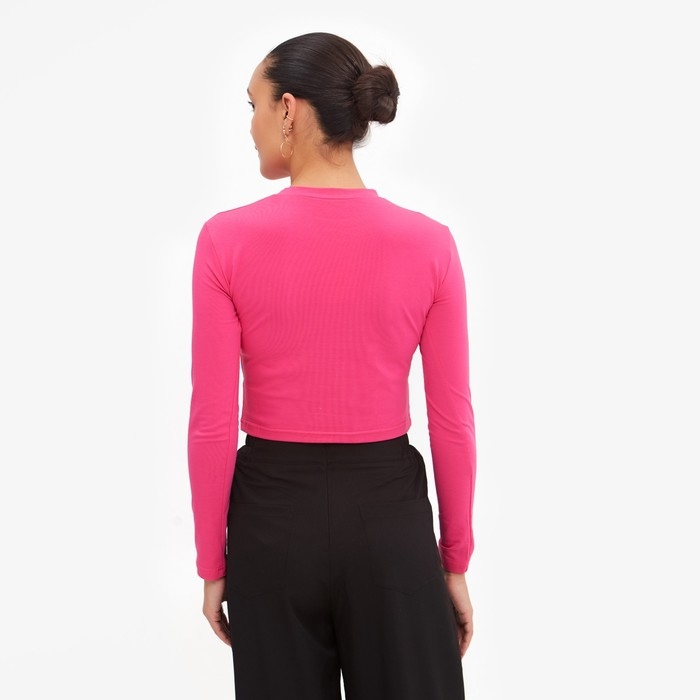 Лонгслив женский MINAKU: Basic line цвет фуксия, р-р 44