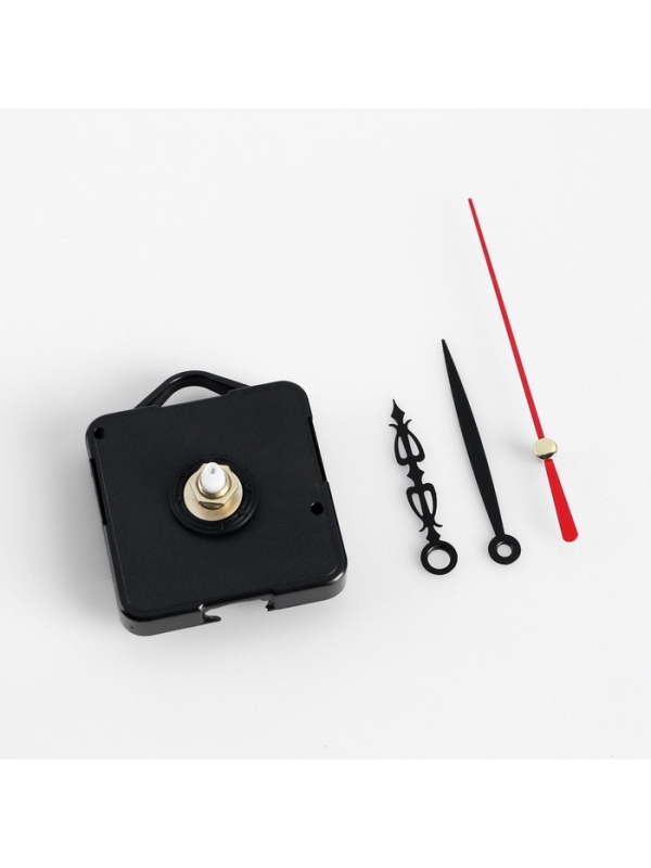 Часовой механизм со стрелками "Соломон-20", плавный ход, шток 16 мм, стрелки 45/60/97 мм