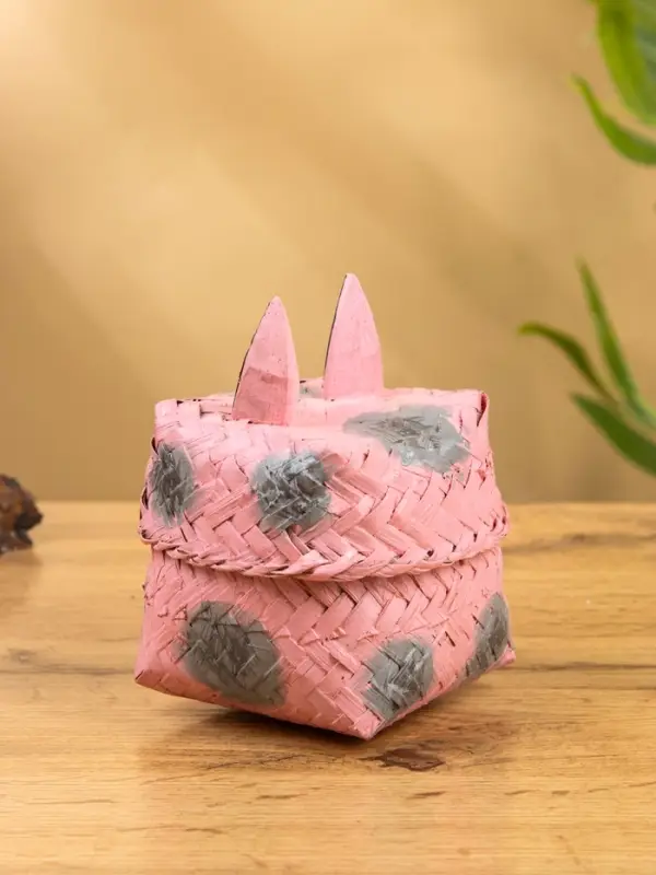 Корзинка &laquo;Поросёнок&raquo;, 8&times;8&times;13 см, бамбук