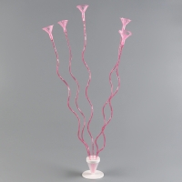 Набор &laquo;ВОЛНА&raquo;, палочка+держатель+подставка, набор 5 шт., розовый