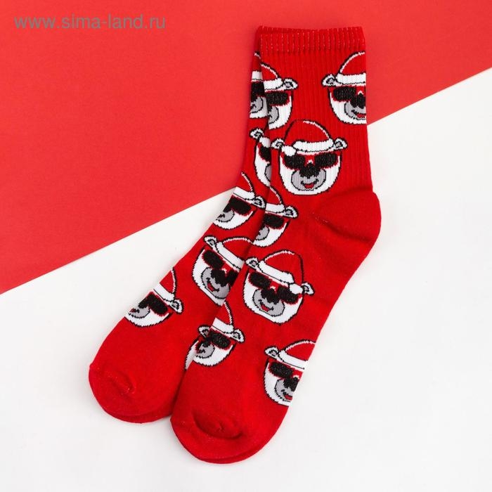 Носки новогодние мужские KAFTAN Носки новогодние мужские KAFTAN "Мишка" размер 41-44 (27-29 см), цвет красный