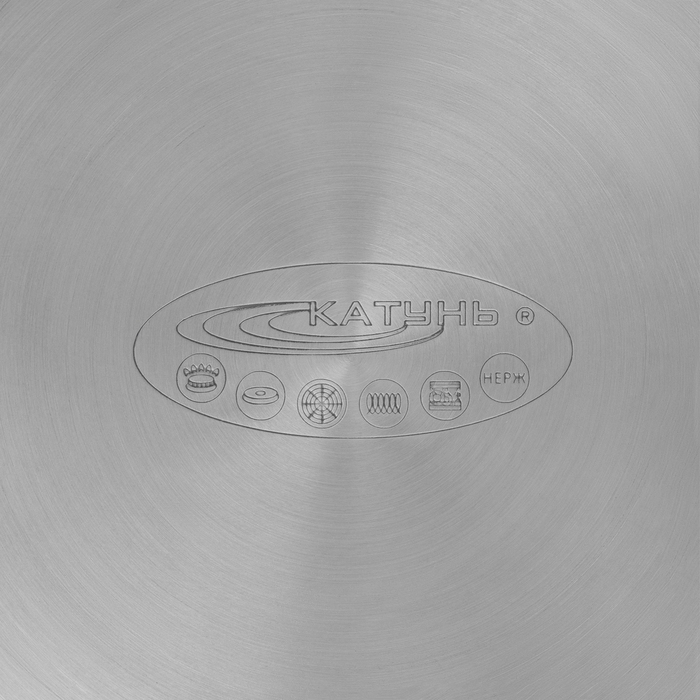 Кастрюля Катунь &laquo;Антея&raquo;, 4 л, d=22 см, капсульное дно, индукция, нержавеющая сталь, AISI - 201