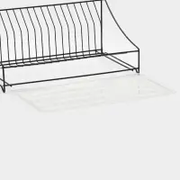 Сушилка для тарелок с поддоном 38*17,5*23,5 см, цвет черный