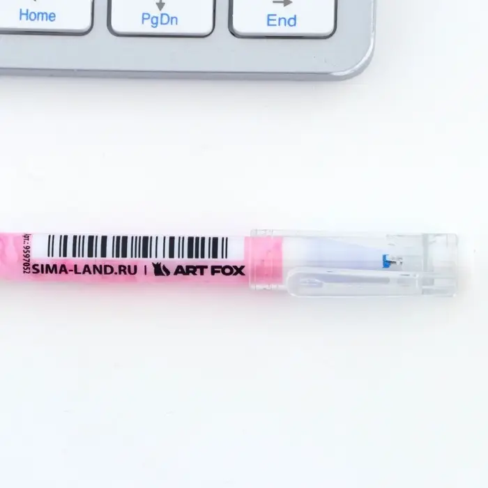 Ручка пластик пиши-стирай с колпачком &laquo;Мрамор&raquo;, синяя паста, гелевая 0,5 мм