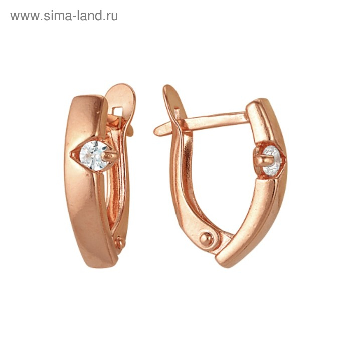 Серьги «Классика» со вставкой, позолота Серьги «Классика» со вставкой, позолота