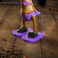 Сувенир дерево "Утка в лиловом купальнике и сланцах" 13х9х27 см Сувенир дерево "Утка в лиловом купальнике и сланцах" 13х9х27 см