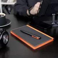 Ручка шариковая Inkolor, черная с серым