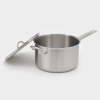 Ковш 6,3 л, d=24, h=14 см, с крышкой, толщина стенки 0,8 мм, индукция, две ручки Ковш 6,3 л, d=24, h=14 см, с крышкой, толщина стенки 0,8 мм, индукция, две ручки