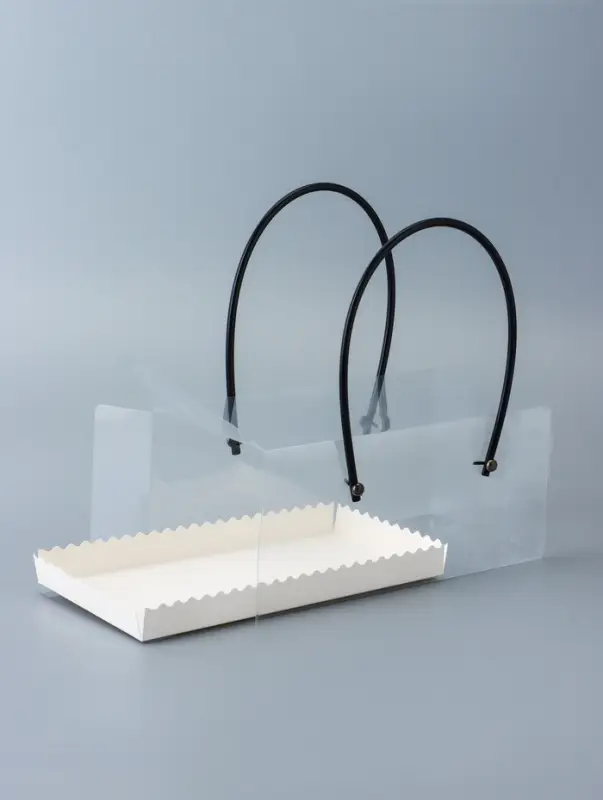 Коробка под рулет с ручками, белая 22,5 х 11 х 10 см