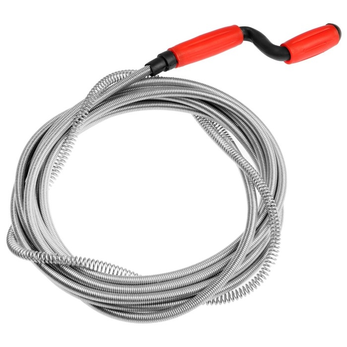 Трос сантехнический ZEIN engr, оцинкованный, с вращающейся ручкой, d=9 мм, L=5 м