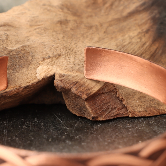 Браслет &laquo;Ручей&raquo;, пластинчатый, узкий, медь