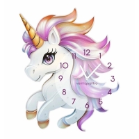 Часы настенные "Gelato", единорог, интерьерные, детские, плавный ход, d-33,5 см