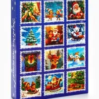 Адвент календарь новогодний с мёдом &laquo;Счастливого Нового года&raquo;, облепиха, кедровые орешки, малина, цитрус, клубника