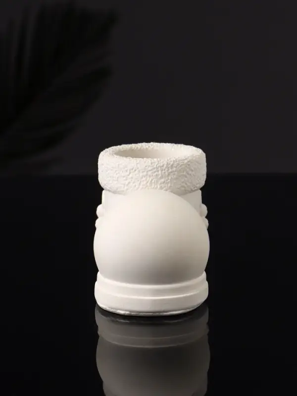 Подсвечник "Валенок" 10х7х6 см, натуральный, гипс