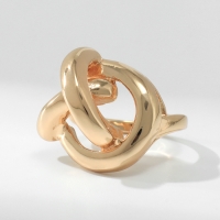 Кольцо металл &laquo;Тренд&raquo; тройной круг, цвет золото, размер 16