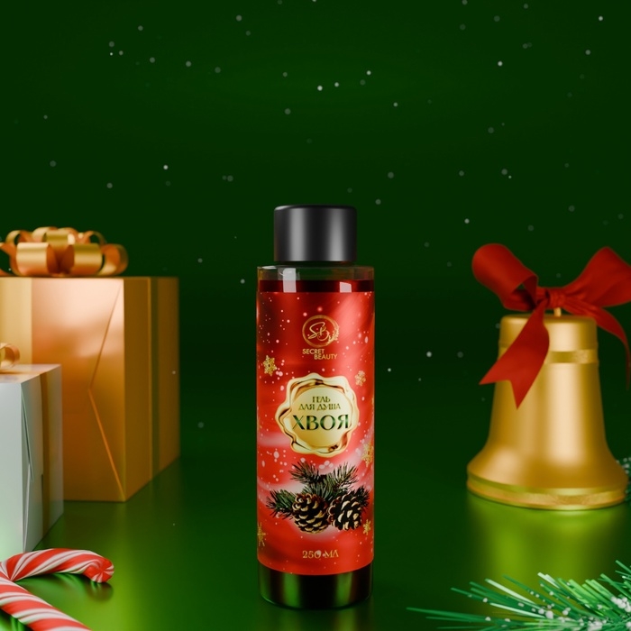 Гель для душа &laquo;Secret Beauty&raquo;, аромат хвои, красная серия, 250 мл