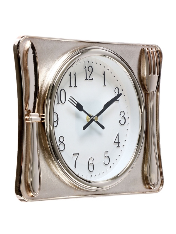 Часы настенные интерьерные, для кухни "Приятного аппетита", 30.8 х 23.3 см, d-21 см