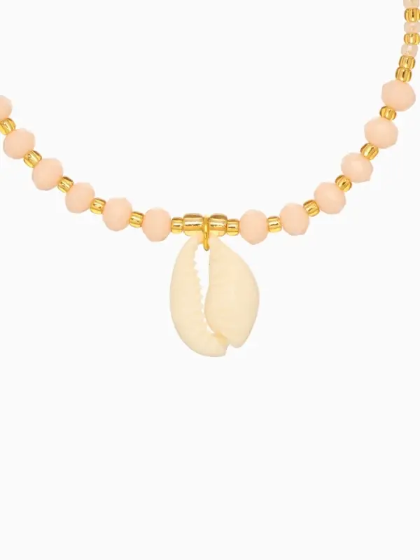 Браслет "Лила" длина 16 см, цв. белый, золотистый