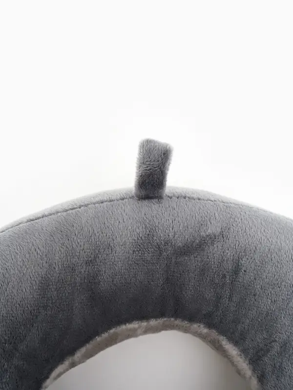 Подушка для путешествий бархатная формовая "Перезагрузка", серая