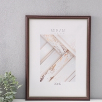 Фоторамка пластик "МИРАМ" 30х40 см, коричневый Фоторамка пластик "МИРАМ" 30х40 см, коричневый