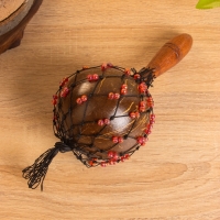 Сувенирный музыкальный инструмент "Маракас" махагон, кокос, 10х10х23 см