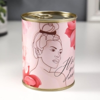 Носки в банке "Носочки для любимой" (внутри носки женские, цвет белый) Носки в банке "Носочки для любимой" (внутри носки женские, цвет белый)