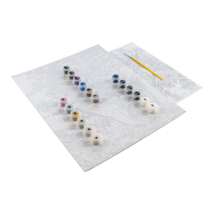 Картина по номерам &laquo;Голубоглазая красотка&raquo;, на картоне, 28,5 &times; 38 см