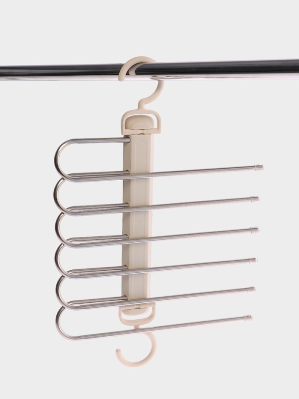 Вешалка для брюк многоуровневая, трансформер 31,5х31х6 см, 6 уровней, цвет черный