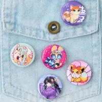 Значок металлический, закатной &laquo;Аниме&raquo;, d=2.5 см, МИКС