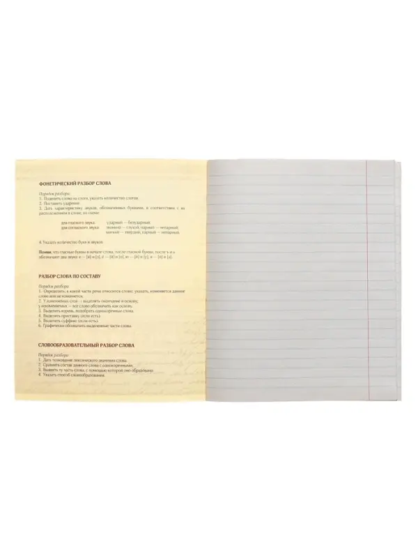 Тетрадь предметная 48 листов в линейку Calligrata, &laquo;Металл. Русский язык&raquo;, обложка мелованный картон, серые листы