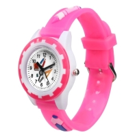 Часы наручные детские, "Художник", d-3 см, ремешок силикон l-20 см, розовые Часы наручные детские, "Художник", d-3 см, ремешок силикон l-20 см, розовые