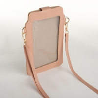 Сумка женская, кросс-боди, на магните, цвет розовый