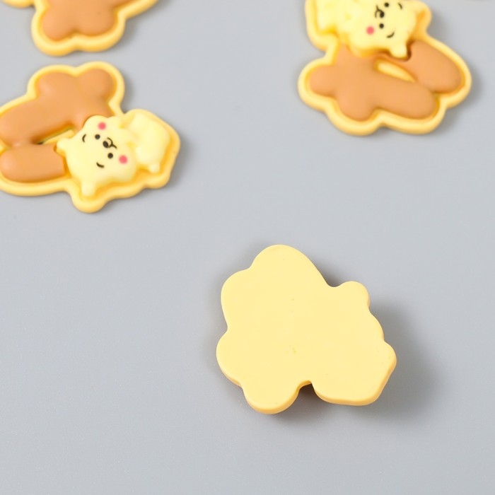 Декор для творчества "Цифра 4 со зверюшкой" набор 10 шт 2,1х1,9 см