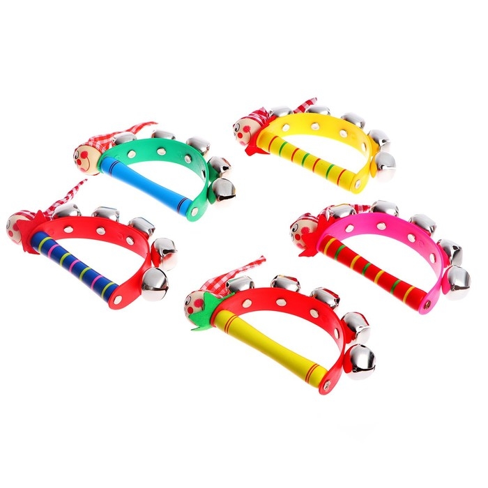 Игрушка музыкальная Бубен &laquo;Звери&raquo; с колокольчиками, МИКС