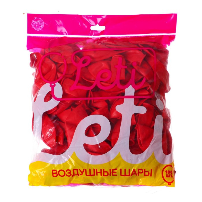 Шар латексный 10 Шар латексный 10", пастель, набор 100 шт., цвет красный