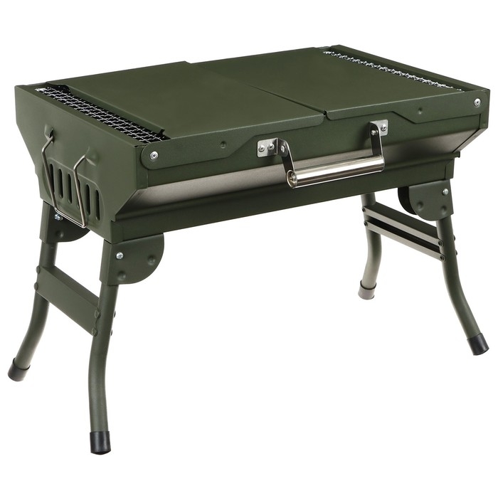 Мангал-барбекю Maclay, 45х30х35 см, цвет хаки