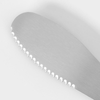 Нож для масла из нержавеющей стали Доляна Lime, 20&times;3 см, цвет чёрно-зелёный