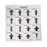 Клипсы и пистоны крепежные, 16 видов, набор 625 шт Клипсы и пистоны крепежные, 16 видов, набор 625 шт