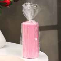 Свеча-цилиндр гладкая, 5х10 см, малиновая, 6 ч Свеча-цилиндр гладкая, 5х10 см, малиновая, 6 ч