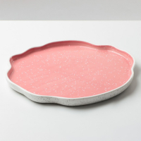 Блюдо керамическое для подачи &laquo;Розовое&raquo;, 27 см, цвет розовый