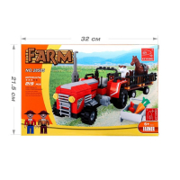 Конструктор Ферма «Трактор с животными», 215 деталей Конструктор Ферма «Трактор с животными», 215 деталей