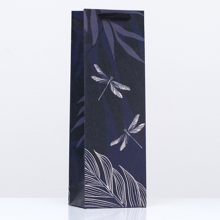 Пакет подарочный "Стрекоза любви", 12 х 36 х 8,5 см