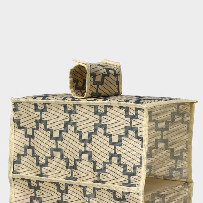 Органайзер подвесной Доляна &laquo;Гэтс&raquo;, 5 отделений, 30&times;15&times;70 см, цвет бежевый