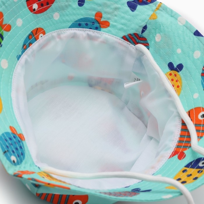 Панама детская KAFTAN "Рыбки" р.50 голубой