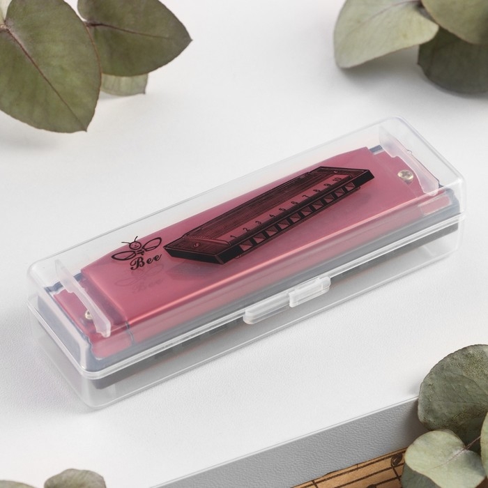 Губная гармошка Bee DF10A Red, 10 отверстий, 20 язычков