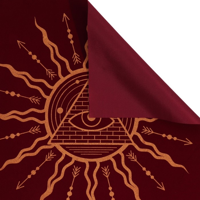 Скатерть для гадания бархатная на Хэллоуин &laquo;Всевидящее око&raquo;, 50х50 см, 16+