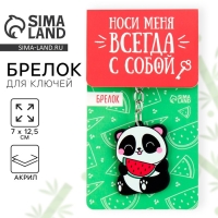 Брелок для ключей акриловый «Панда», 7 х 12,5 см Брелок для ключей акриловый «Панда», 7 х 12,5 см