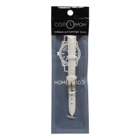 Ремешок для часов "Соломон" 12 мм, натуральная кожа, l-20 см, белый